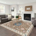 thumbnail image 1 of 6'x9' area rug with accent area rugs for living room by rug pad area rug aesthetic boho washable area rug, 1 of 9