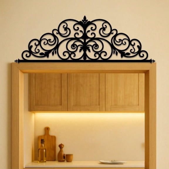 1PC Floral-Themed Metal Door Crown Decor Elevate Your Doors Aesthetic with Charming Visual Appealroom decorhalloween decorhome decorbathroom decor