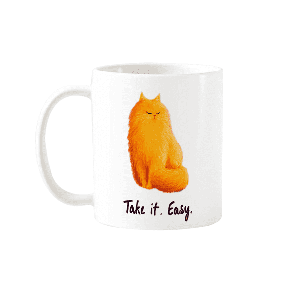 1PC Fluffy Cat Coffee Mug, Ceramic Coffee Cups, Water Cups, Latte, Hot Tea, Porcelain Mug, Housewarming Gift for family and friends, Birthday Gifts, Holiday Gifts, Thanksgiving Gifts