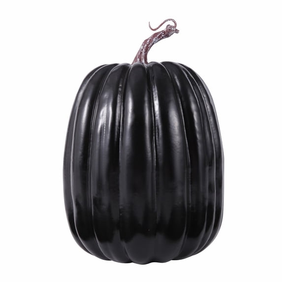 1PC Foam Pumpkin Decoration, Artificial Halloween Tabletop Centerpiece for Home & Party, EVA, (8.27x5.91in, Black)