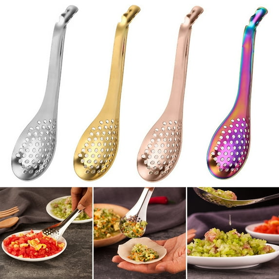 1PC Food-Grade Slotted Spoon Heat-Resistant, Polished, and Non-Deforming - Perfect for Filtering Egg Yolk and Caviar, a Must-Have Kitchen Tool and Accessory