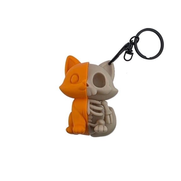 1PC Fox Skeleton Cute Skeleton Animal Pendant Kawaii 3D Printing