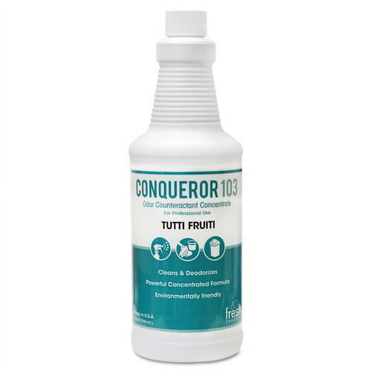 Conqueror 103 Odor Counteractant Concentrate, Tutti-Frutti, 32 oz Bottle, 12/Carton Conqueror 103 Odor Counteractant Concentrate, Tutti-Frutti, 32 oz Bottle, 12/Carton