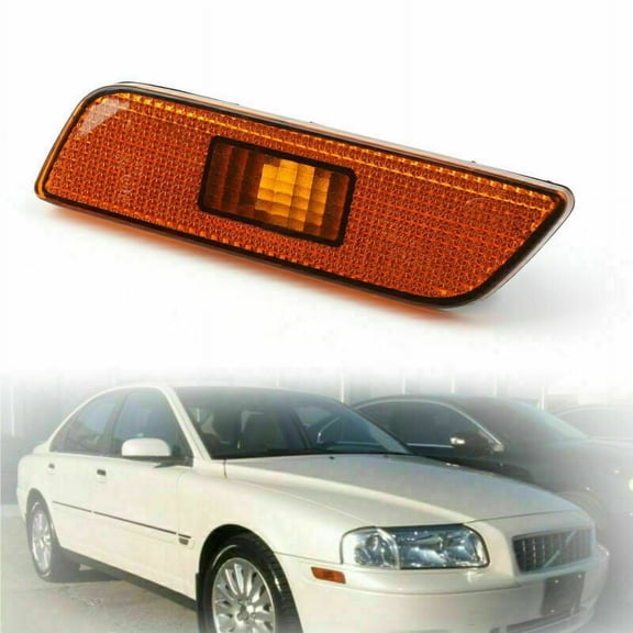 1PC Front Bumper Side Marker Light Amber LEFT Side Fits VOLVO S80 1998-2006