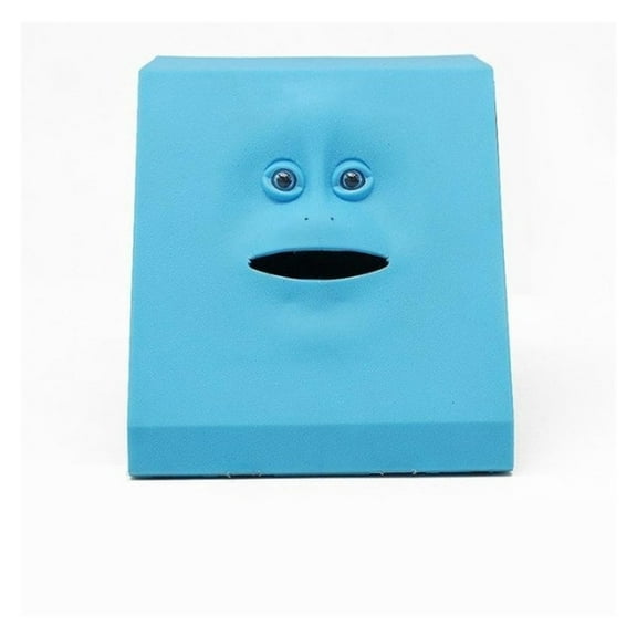 1PC Funny Face Piggy Bank Human Face Smart Sensor Saving Bank Electric Coin Can Eat Money Piggy Bank Cartoon Face Shape Coin Ban Have Educational Significance ,Suitable Capacity