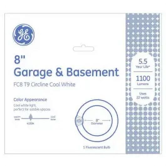 1PC GE Lighting 33774 22 Watt Circline Tube Fluorescent Light Bulb 4 Pin Cool White