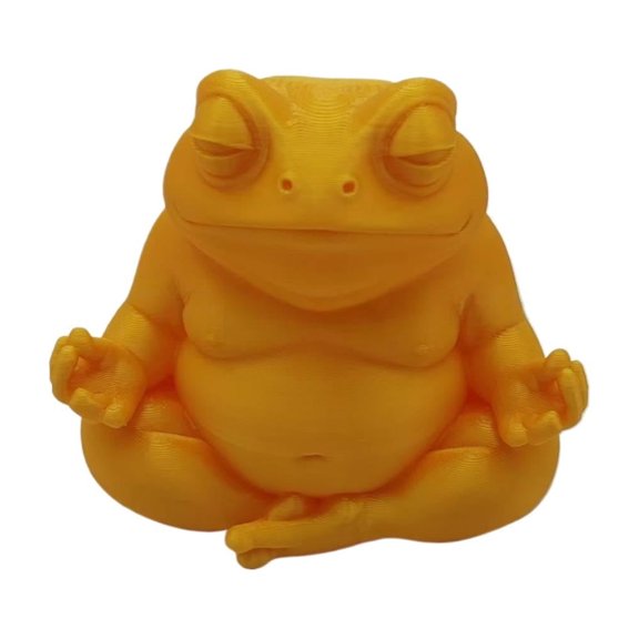 1PC GOLD 8CM 3D Printed Zen Frog Home Desktop Creative Decor Craft