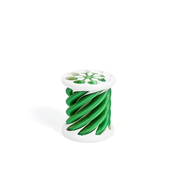 1PC GREEN 5CM 3D Printed Spiral Cylinder Decompression, Office Stress Relief