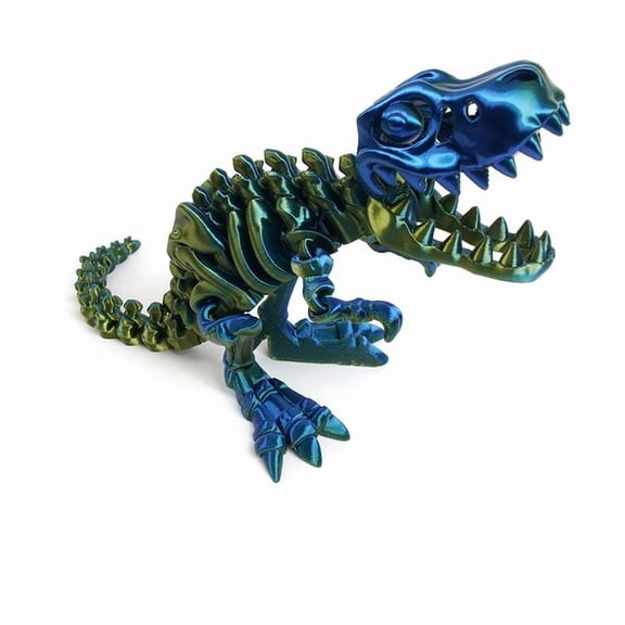 1PC GREEN BLUE 22CM 3D Printed Dinosaur Figure