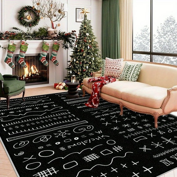 5'x7' living room carpet patio carpet outdoor area rug large aztec area rug textured area rug