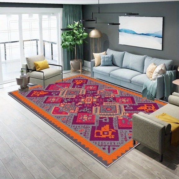 5.3'x7.5' washable carpet non slip carpet pad abstract area rug area rug for living room corner rug grippers for area rugs