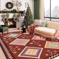 thumbnail image 1 of 6'x9' carpet pads non slip cool carpet fun area rug retro area rug rust area rug, 1 of 10