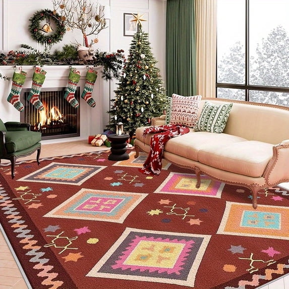 6'x9' carpet pads non slip cool carpet fun area rug retro area rug rust area rug
