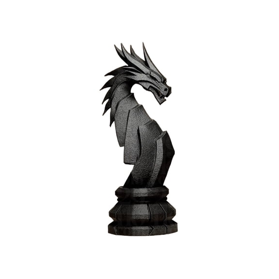 1PC Geometric Dragon Statue 3D Printing
