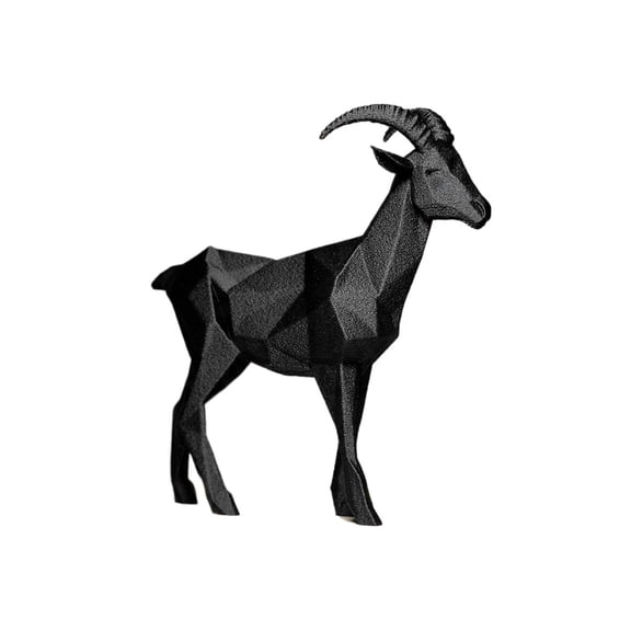 1PC Geometric Goat Statue 3D Printing