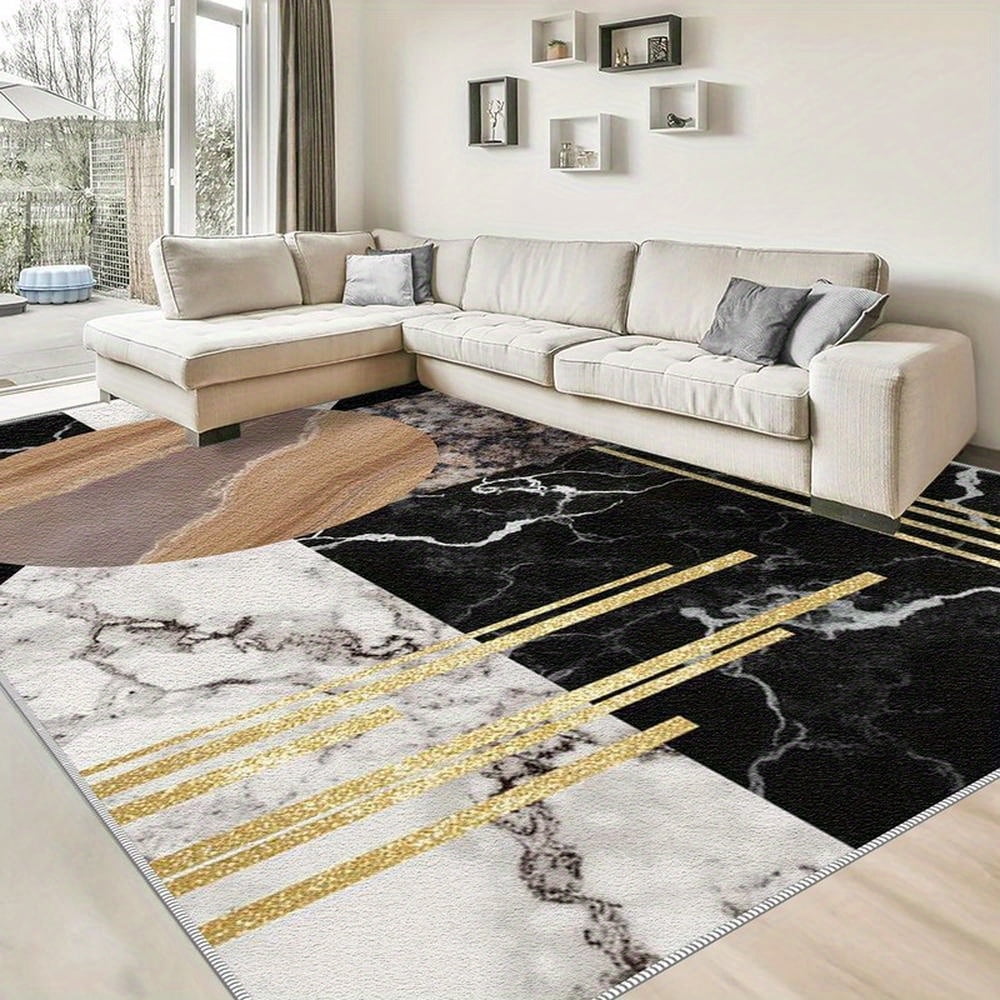 5.3'x7.5' carpet for bedroom persian carpet arrel speckled wool-blend ...