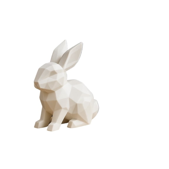 1PC Geometric Rabbit Sculpture Minimalist Rabbit 3D Printing