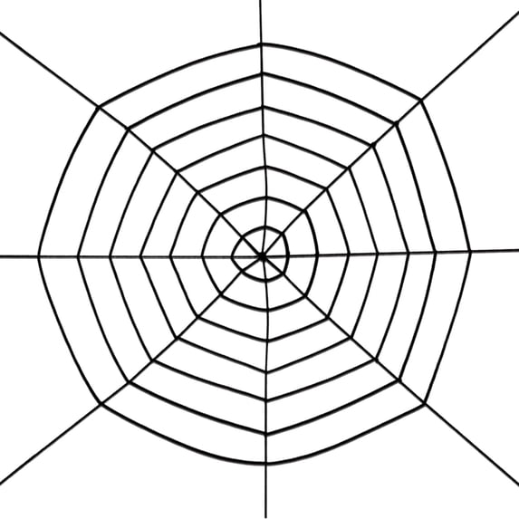 1PC Giant Round Spider Web, 5M Halloween Decor for Indoor & Outdoor Yard, Polyester, (5m, Black)