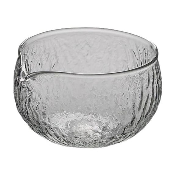 1PC Glass Matcha Bowl With Pouring Spout - Handmade Japanese Style Matcha Green Tea Ceremony Chawan, 500ml Glass Salad Porridge Juice Bowl Cup