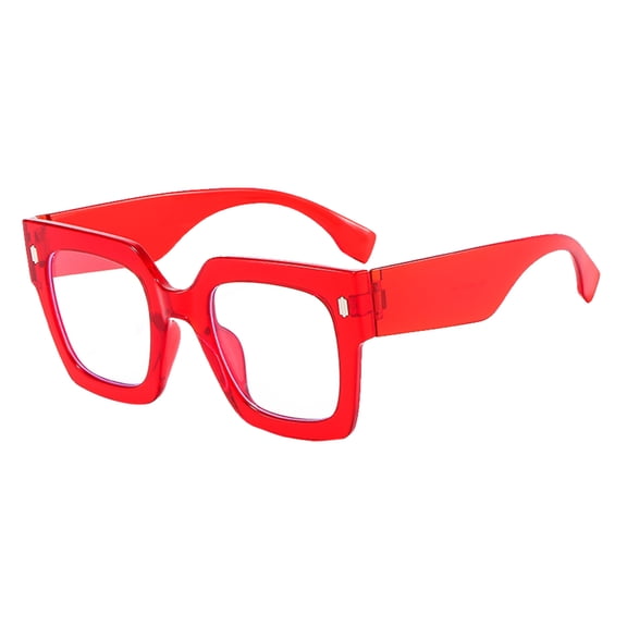 1PC Glasses Red Adults Unisex Summer Personality Square Retro Wide Leg Multicolor Sunglasses