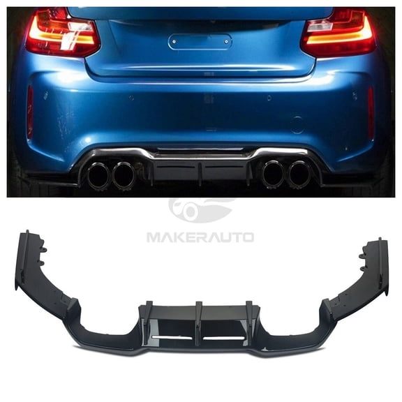 1PC Gloss Black Rear Bumper Diffuser for BMW F87 M2 2016-2021