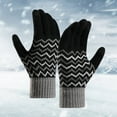 1PC Gloves Black Polyester Men Gloves With Fleece Cold Proof Warm
