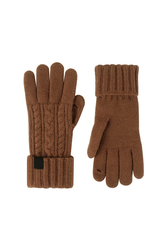 1PC Gloves Brown Polyester Christmas Winter Gloves Gloves for Women Cold Weather Winter Gloves Women Warm Knit Gloves