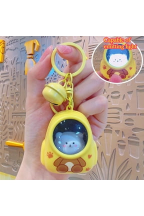 1PC Glowing Travel Cat Bag with Cat Keychain, Starry Sky Cat Glowing Keychain, PVC Material Bag Decoration, Car Key Decoration. Ideal Christmas Party Gift, Available in Four Colors