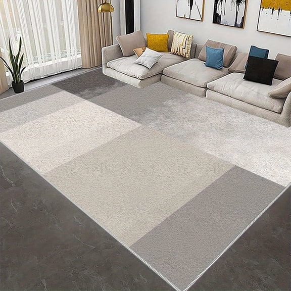 1PC Gray and Beige Area Carpet Local Carpet, Lightweight Washable Easy-to-Tidy Carpet Mat Festival Gift, Suitable for Living Room, Bedroom, Dining Room, Bathroom, Hallway, Room Accessories