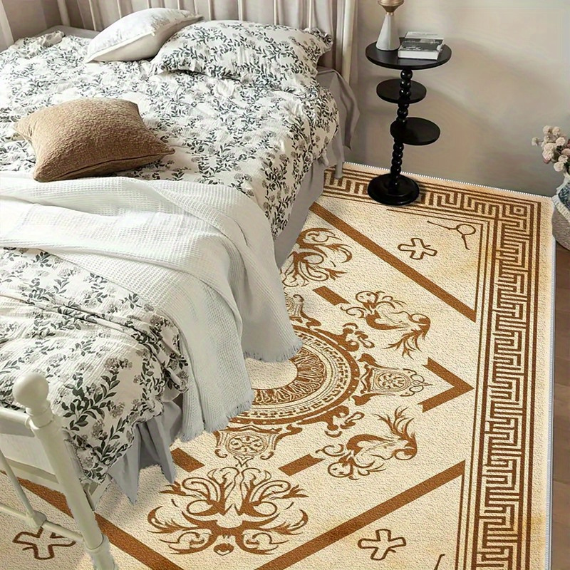 1PC Greek Pattern Area Rug Local Carpet, Lightweight Washable Easy-to ...