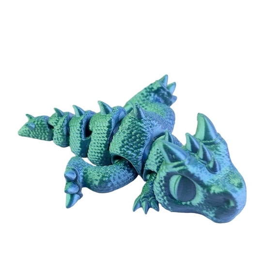 1PC Green 10CM 3D-printed fully articulated flying gem dragon