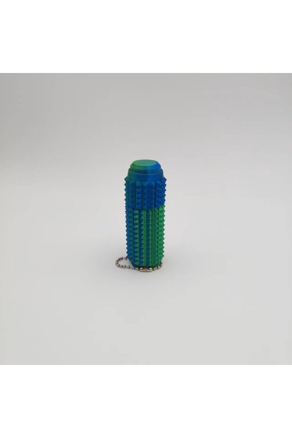 1PC Green blue 7CM 3D printed decorative items, decompression printable, keychains, spiked handles