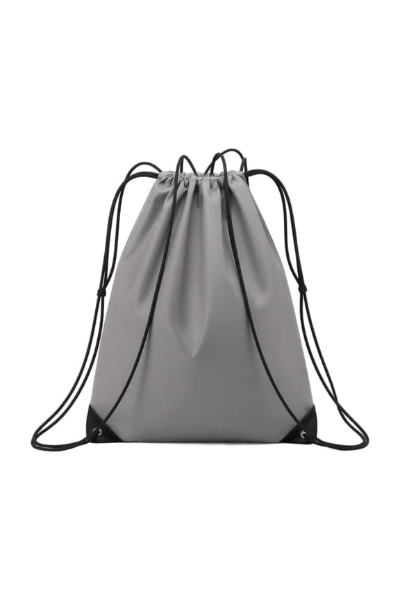 1PC Grey Drawstring Backpack Bags String Bags for Gym Sport Trip Cinch Sack DIY for Women Men