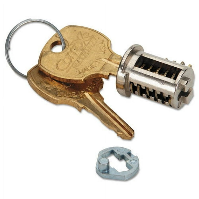 Replacement Removable Lock Core Kit for HON Locking File Cabinets and Pedestals, Brushed Chrome Replacement Removable Lock Core Kit for HON Locking File Cabinets and Pedestals, Brushed Chrome
