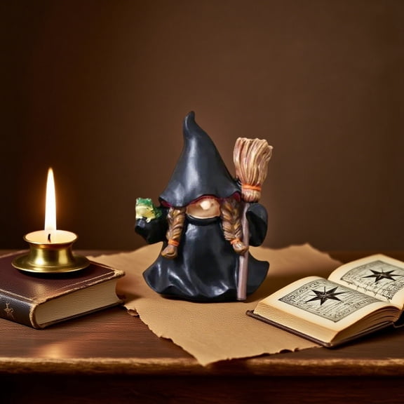 1PC Halloween Gnomes Decorations for Home, Small Resin Funny Garden Gnomes Statues for Outdoor Decor, Halloween Pumpkin Figurine Gift for Table Centerpiece Decor