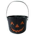 thumbnail image 1 of 1PC Halloween Trick or Treat Pumpkin Bucket,Plastic Candy Bucket for Trick or Treating,Jack O Lantern Basket and Pails with Handle for Man and Woman,Halloween Party Favor Supplies(Black), 1 of 9