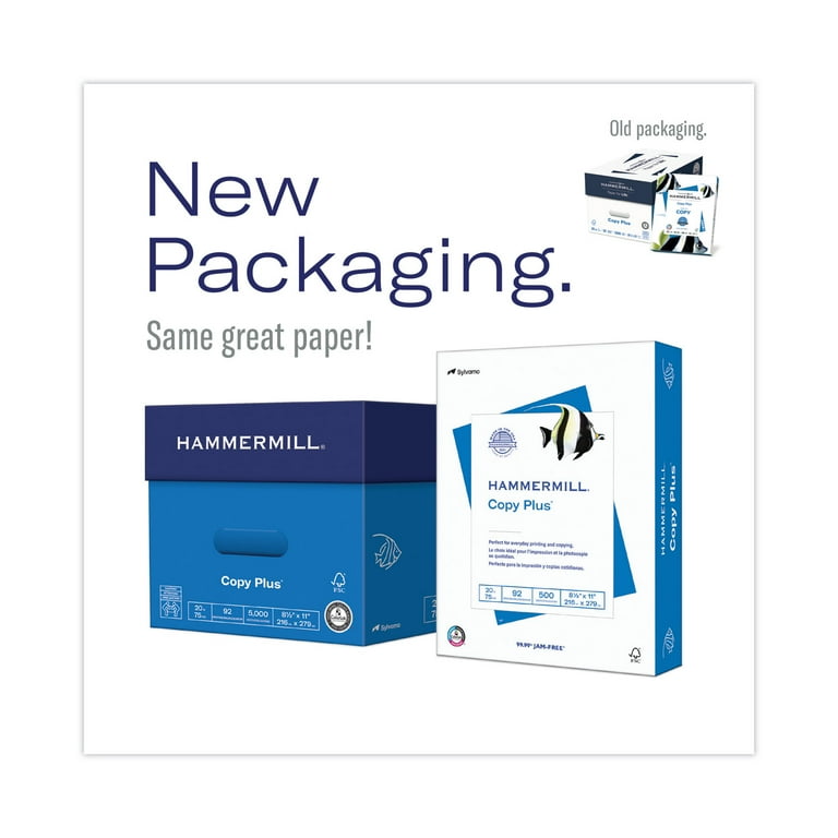 Copy Plus Print Paper, 92 Bright, 20 lb Bond Weight, 8.5 x 11, White, 500 Sheets/Ream, 5 Reams/Carton Copy Plus Print Paper, 92 Bright, 20 lb Bond Weight, 8.5 x 11, White, 500 Sheets/Ream, 5 Reams/Carton
