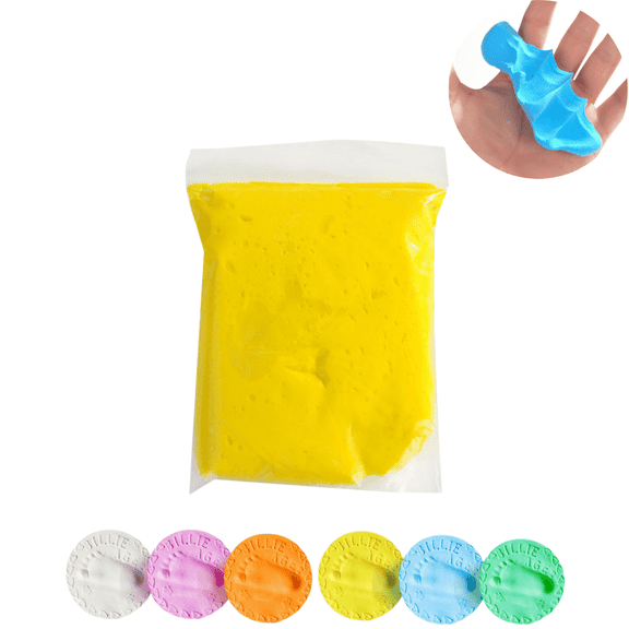 1PC Handprint Impression Clay, Soft Modeling Dough Kit, Keepsake Compound for Hand Foot Print Memory Craft Making, Yellow