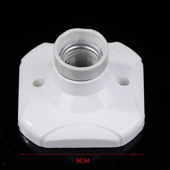 1PC Hanging Lamp Socket Base E27 Ceramics LED Light Bulb Holder Square Round Socket Base 6A 250V DIY Accessories