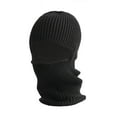 1PC Hat Black Polyester Winter Collar Hats for Men Women Soft Warm Knit