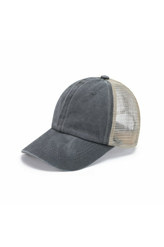 1PC Hat Gray Cotton Washed Baseball Cap Retro Cap Net Cap Do Old Sun Hat Men's Sunscreen Cap Duck Cap