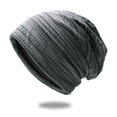 thumbnail image 1 of 1PC Hat Green Cotton Men's And Women's Lightweight Slouch Beanie Solid Color Knitted Hats Soft Hat for Autumn And Winter, 1 of 3