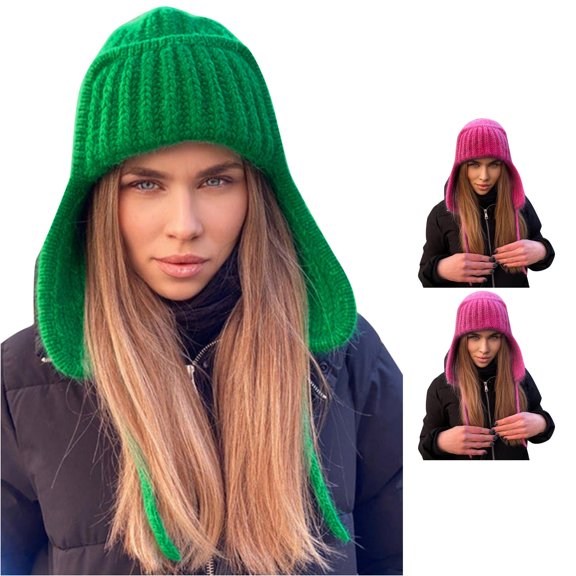 1PC Hat Ladies High Women&Men Warm Hat The Girls Boy Warm Snowflake Knit Hats Winter Hates One Size