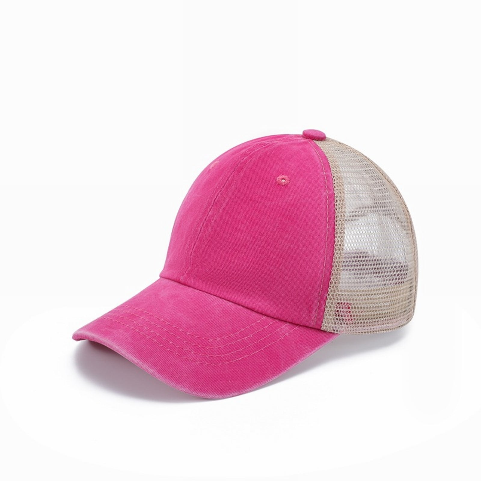 1PC Hat Pink Cotton Washed Baseball Cap Retro Cap Net Cap Do Old Sun