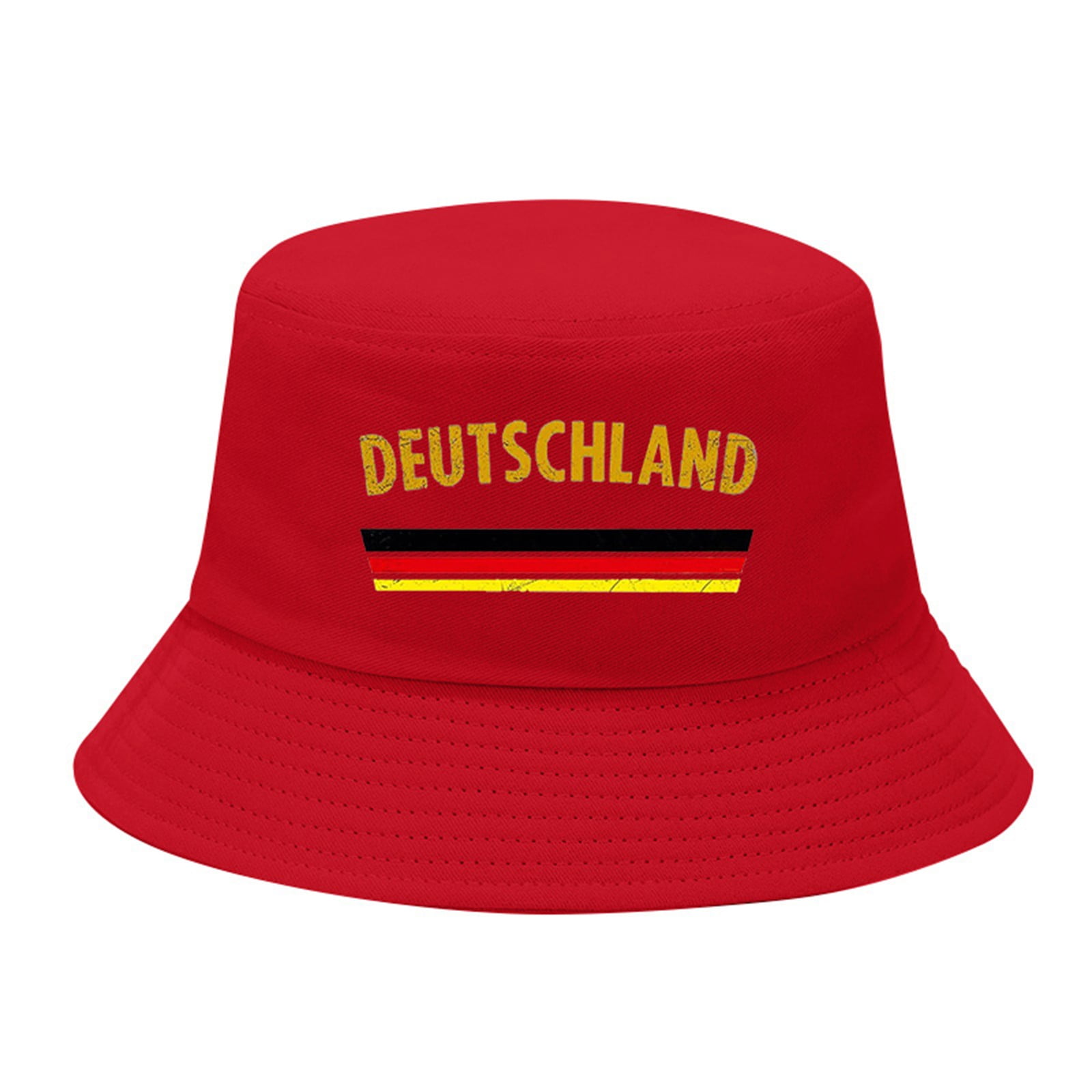1PC Hat Red Cotton Men's And Women's German Flag Retro Casual Versatile