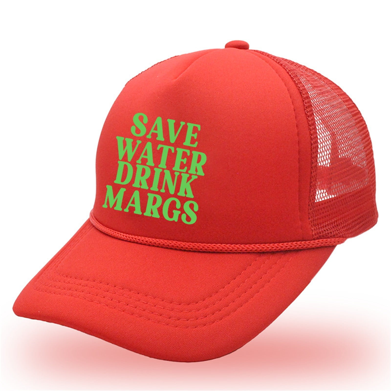 1PC Hat Red Mesh Water Drink Margs Trucker Hat Trendy Vintage Funny