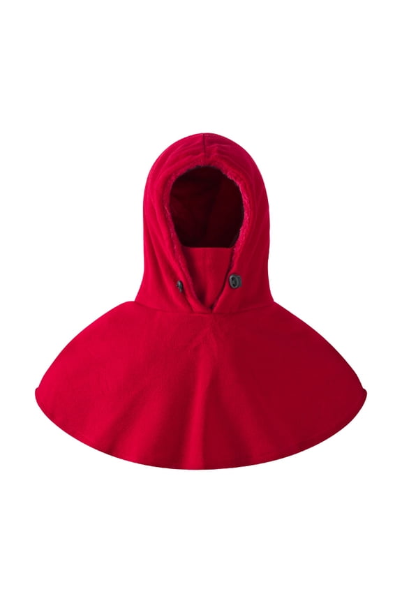 1PC Hat Red Polyester Men And Women With The Same Paragraph Outdoor Cycling Running Skiing Thickened Fleece Masked Scarf Protection Face Warm Windproof Shawl Face Cap