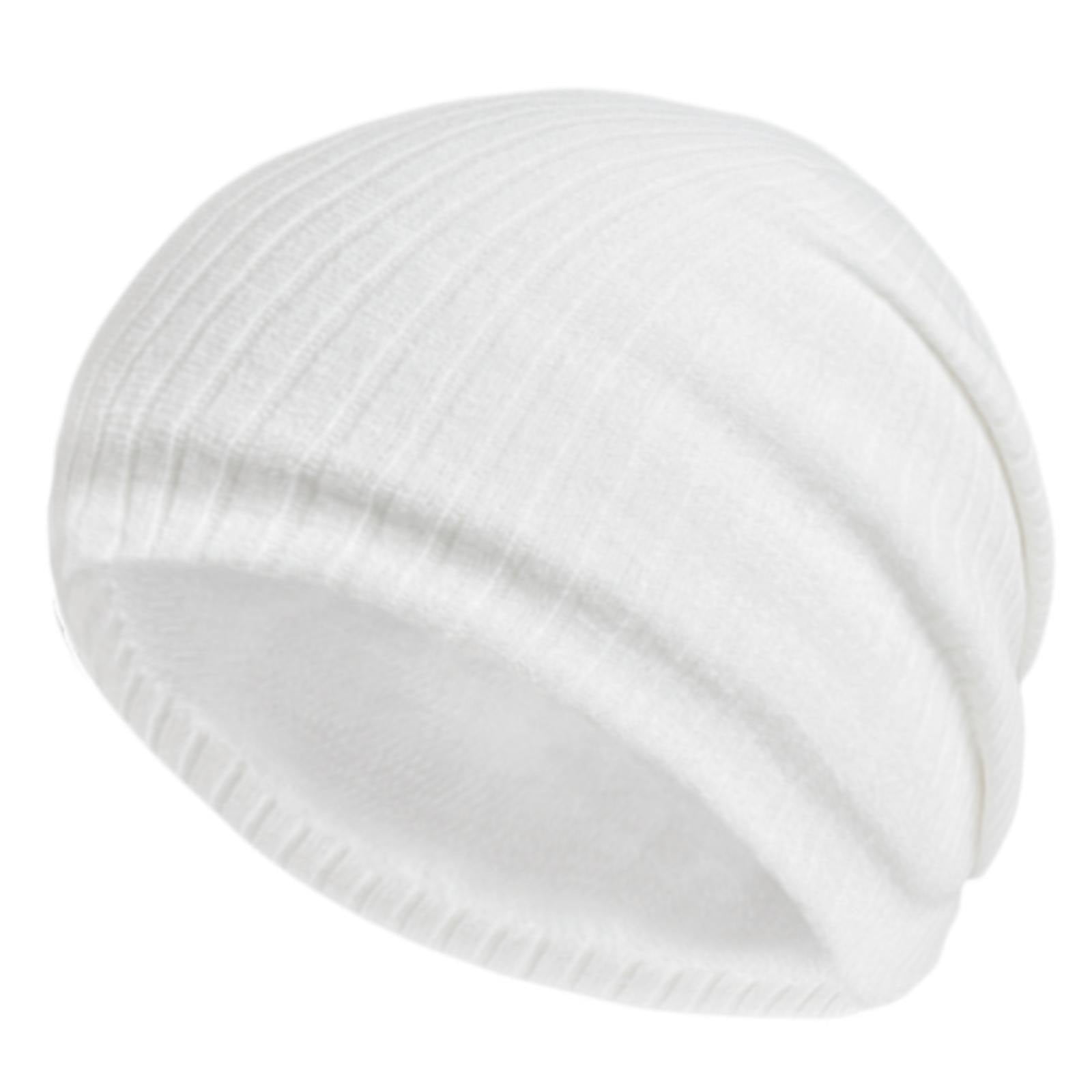 1PC Hat White Polyester Men's And Women's Knitted Hat Winter New