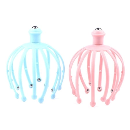1PC Head Massager Octopus Scalp Stress Relax Spa Healing Alloy Health Care Tool