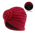 1PC Headband Red Polyester Women Cancer Head Scarf Hat Cap Hair Scarf